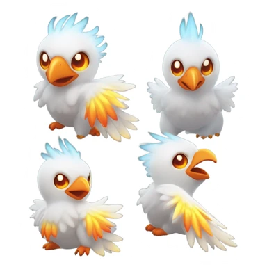 Moltres pokemon baby  sticker