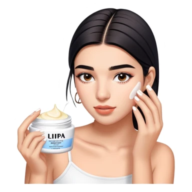 skin care cream application Dua Lipa sticker