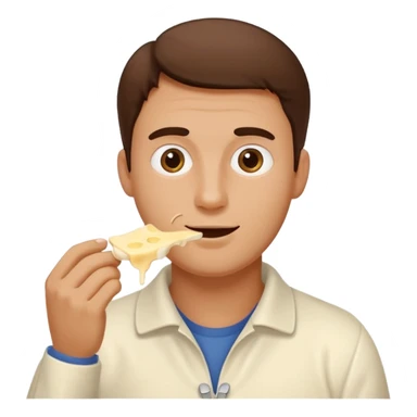 some guy eating 1kg of mozzarella, make it nepalese, more brown, slightly less brown sticker