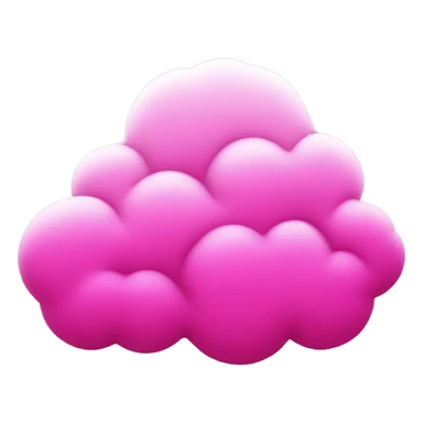 Hot pink cloud with clear snowflakes everywhere  sticker