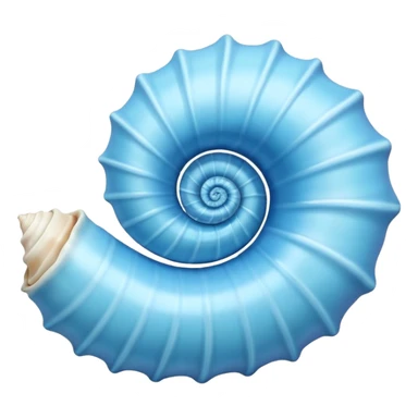 light blue conch shell sticker