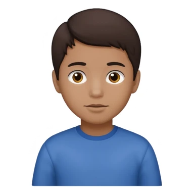 Dark brown hair, make the boy mixed race and is a boy sticker