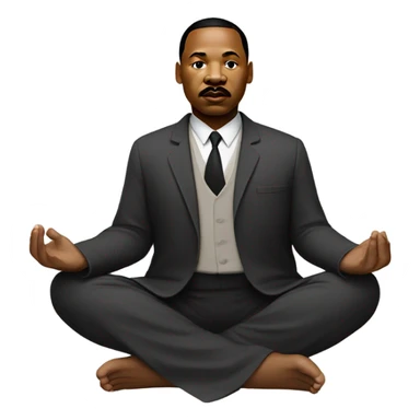 MLK doing yoga sticker