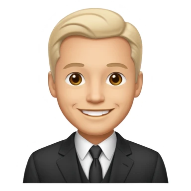 Man Old money style face sticker