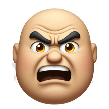 angry fat guy yelling  sticker