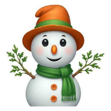spring snowman  sticker