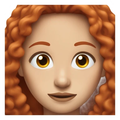 Woman with long red hair and blue eyes and black horns sticker