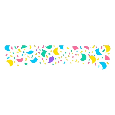 celebration confetti and party sticker