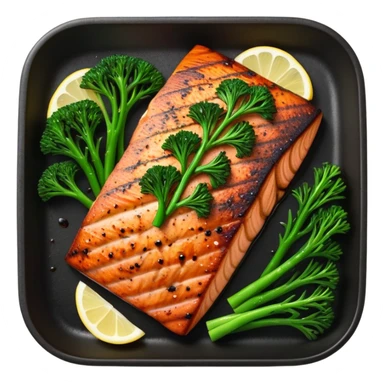Blackened salmon with broccolini sticker