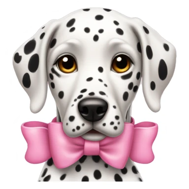 Dalmatian with pink collar with bow sticker