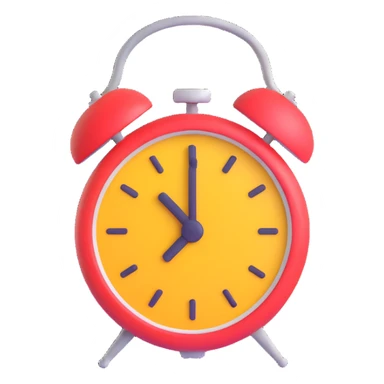 alarm icon in color #edd6a0, 3D style, playful, rounded, minimal sticker