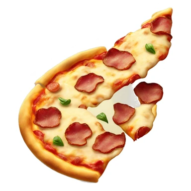 pizza with bacon and potato, size L sticker