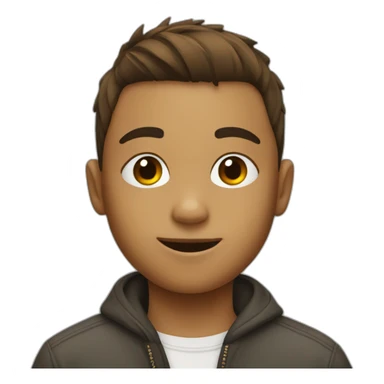 9 year old boy with brown spiked haircut sticker