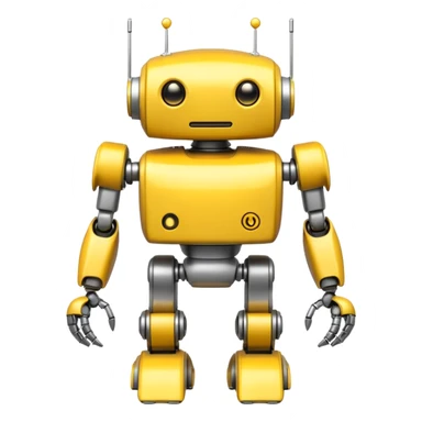 yellow robot with 4 legs sticker
