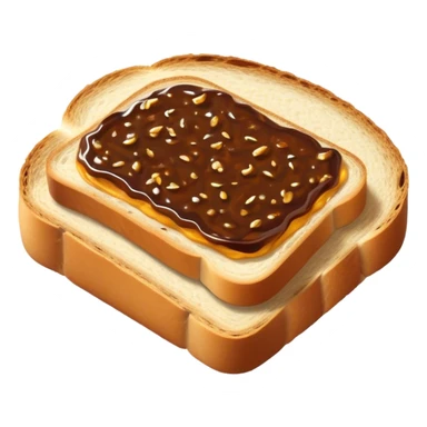 slice of bread with a spread of vegemite sticker