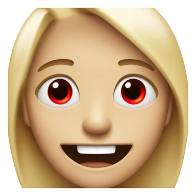 Really big smile with red eyes  sticker