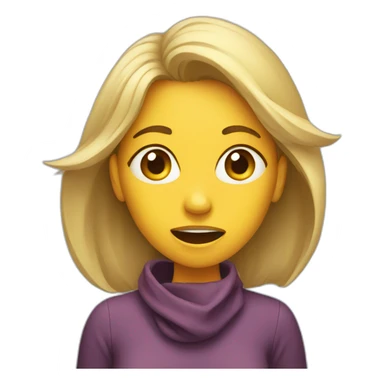 surprised woman sticker