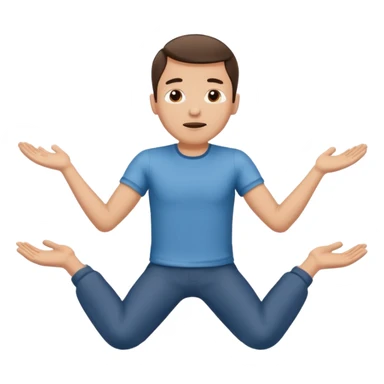 man prostrates himself asking for help sticker