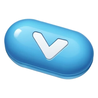 une pastille bleu avec un check nlanc a l'interieur  sticker