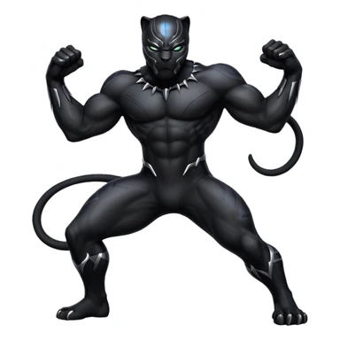 Black panther aggressive sticker