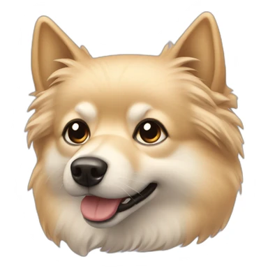 beige spitz dog sticker