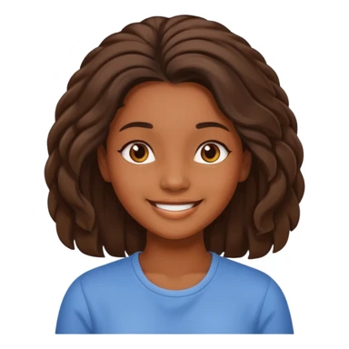 Brown skin girl with relaxed hair sticker
