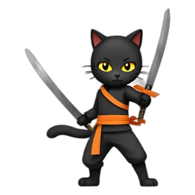 Naruto as a cat ninja with shuriken sticker