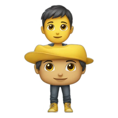 ai boy yellow  sticker