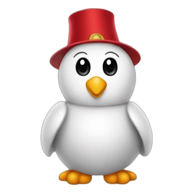 pengo with fez sticker
