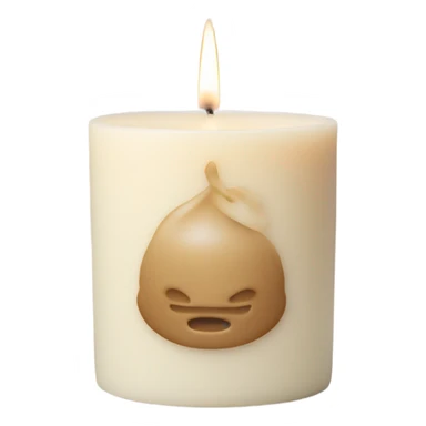 Beige winter vibe candle sticker