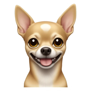 Black snd tan Chihuahua smiling sticker