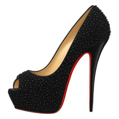 High heels black louboutin sticker