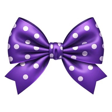 Black bow with purple polka dots sticker