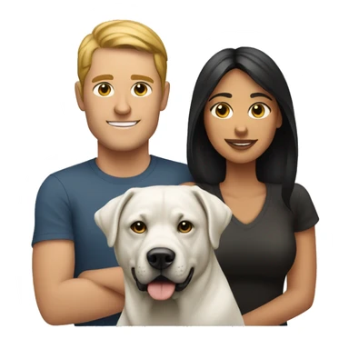 white man and white woman with a rottweiler dog sticker