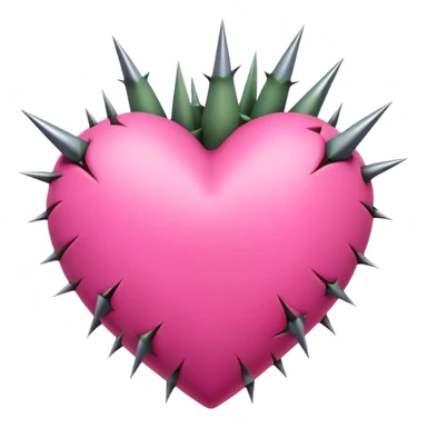 pink heart with thorns sticker