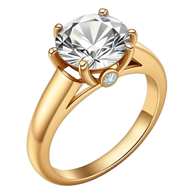 Cream wedding ring with stone sticker