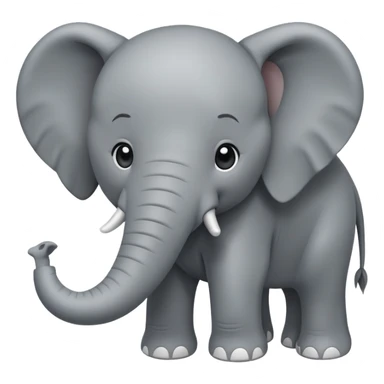 elephant, simple and rounded, facing forward sticker
