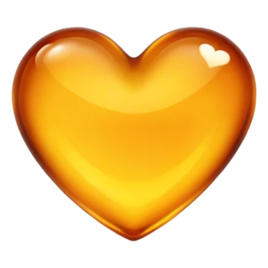 amber heart sticker