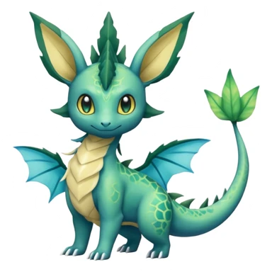 Salandit-Leafeon-Vaporeon-Salamence-hybrid-fusion (full body) sticker