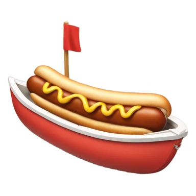 Hotdog on a boat sticker