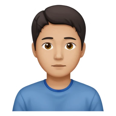 a poor Korean man, simple clothing, humble expression sticker