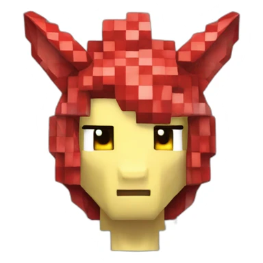 Pixelmon Minecraft Head Skin Red dragon sticker