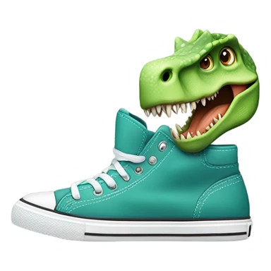 Dinosaur wearing shoes  sticker