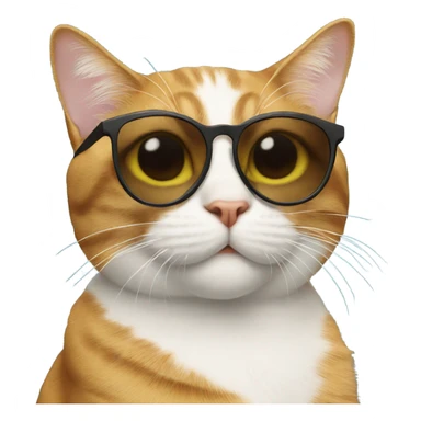 Cat with sunglasses sticker