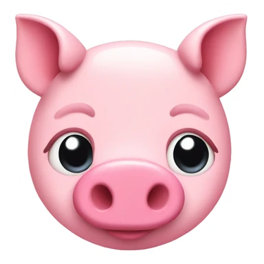 pink heart with pig snout sticker