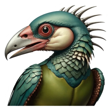 cinematic steam-punk -  hieronymus bosch phantasmagoric mutated creatures - hybrids of human, birds and and reptiles sticker