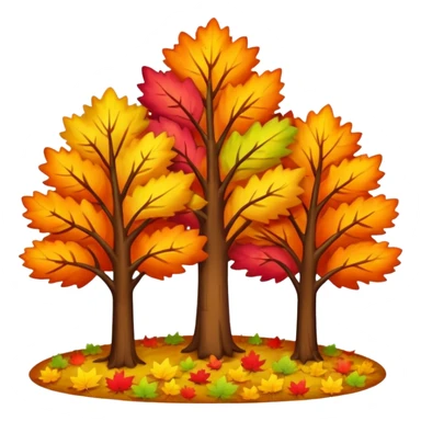 
autumn trees sticker