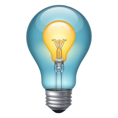 white light bulb sticker