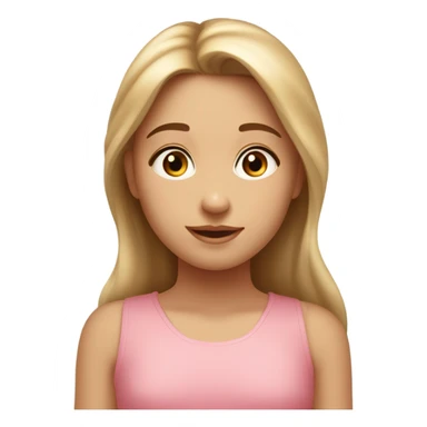 Girl blushing sticker