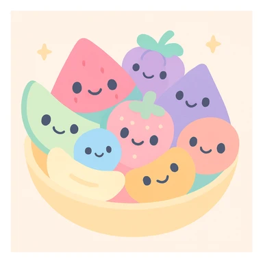 colorful fruit salad sticker